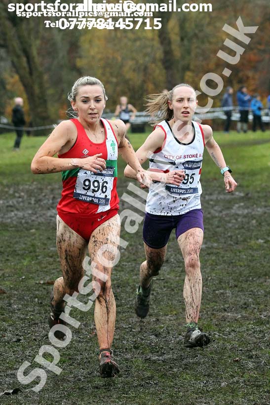 Senior and under-23 women, 2019 European Cross Country Trials and British Cross Challenge, Sefton Park, Liverpool.  Photo: David T. Hewitson/Sports for All Pics